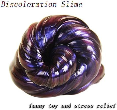 Colorful Chameleon Slime, Onezi Magical Bouncy Free DIY Scented Putty Tub Stress Relief Toy Rubber Fluffy Floam (Colorful purple)