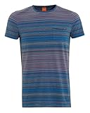 Hugo Boss Orange Hommes Tedryk Crew Neck T-Shirt M Bleu
