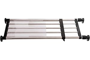 BAOYOUNI Scaffale Telescopico per Armadio in Metallo Mensola Estensibile Ripiano Divisori per Scaffali Regolabile Separatore Organizzare per Guardaroba Camera da Letto Bagno Cucina Adjustable 50-80cm