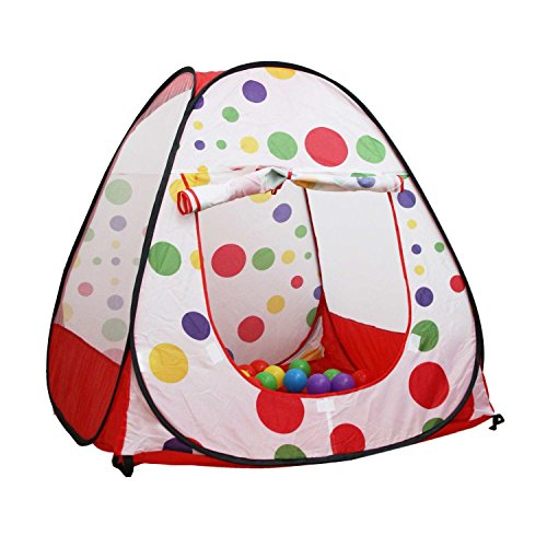 YIMANâ„¢ Large Portable and Durable Polka Dot Kids Playpen Ball Pit Indoor and Outdoor Easy Folding Play House Children Toy Play Tent for Kids (Capping tent)