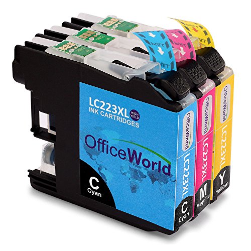 OfficeWorld Kompatible Patronen Ersatz für LC223 XL Tintenpatronen Hohe Kapazität Kompatibel für DCP-J4120DW J5620DW MFC-J480DW J680DW J880DW J4420DW J4620DW J4625DW J5320DW J5620DW J5625DW J5720DW Drucker (1 Cyan, 1 Magenta, 1 Gelb)