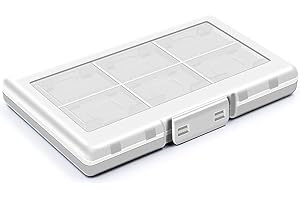 KLSYCHRY 12+2 Slots Protective Case Game Memory Cards Cartridge Holder Storage Box Organizer Portable for Nintendo Switch (Blanc)