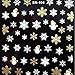Pauler Vickers Nice Winter Christmas 3D Nail Art Stickers Shinning Gold Snowflakes Nail Decals (SN-104)