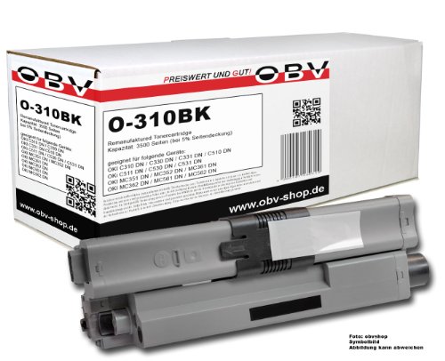 Kompatibler Toner schwarz für OKI C310 / C330 / C510 / C530 / MC351 u.a 3500 Seiten / ersetzt 44469803