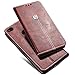 Produktbild [Neue Version]Huawei P8 Lite 2017 Leder Hülle, Huawei P8 Lite 2017 Hülle Case,Schutzhülle Huawei P8 Lite 2017 Hülle,Roreikes Muster PU Leder Brieftasche Hülle Wallet Case Flip Cover Bookstyle Hüllen Etui Lederhülle mit Standfunktion und Karten-Slots(5,2Zoll)