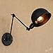 Produktbild Lithx Wandleuchte Vintage Industrial Black Eisen Wandleuchte Licht Schatten mit verstellbaren Schwenkarm Leuchten für Bar Keller Warehouse Gang (mit Schalter)