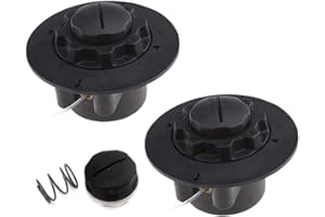 AISEN Lot de 2 têtes de tondeuse avec capuchon et ressort pour coupe-fil Stihl FS38 FS40 FS45 FS46 FS50 FSE60 FSE71 FSE81 Viking TE600 TE700 TE1000 # AUTOCUT C6-2, C5-2