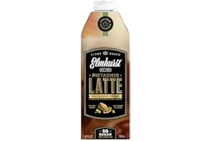 Elmhurst 1925 Pistachio Creme Latte – Veganer Pistazien-Latte mit Cold Brew Kaffee – Cremig, nussig und vielseitig – Perfekt für heiße oder kalte Kaffeegetränke – 750 ml