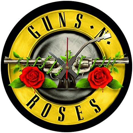 Iconic Guns & Roses vinyl record wall clock