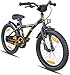 Price comparison product image PROMETHEUS Kids bike 18 inch Boys and Girls in black Matt & orange with alloy kickstand | Aluminum V-brake and backpedal brake | including security package | as from 6 years | 18“ BMX Edition 2018