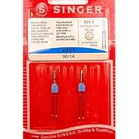 2 Agujas de máquina de coser Singer Original Universal gemelas Agujas 2025 grosor 90/14