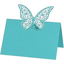 Segnaposto Farfalle Taglio Laser - 50 Pezzi, Carta Perlata, Per Matrimoni - Foto 8