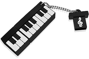 TOHDNC Chiavetta USB 2.0 64GB, Pen Drive Portatile Memory Stick Carino Silicone Musicale Flash Drive Unità Memoria 64GB per Archiviazione Dati PC, Auto, Laptop, Smart TV, Ecc (Pianoforte)