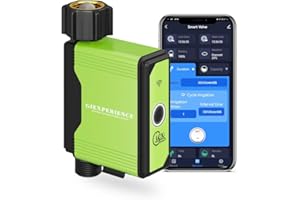 GIEXSMART GIEX ZIGBEE Sprinkler Timer GX-02,Built-in Flow Meter, Smart Irrigation Garden Hose Watering Controller Work with TUYA APP and Smart Life APP