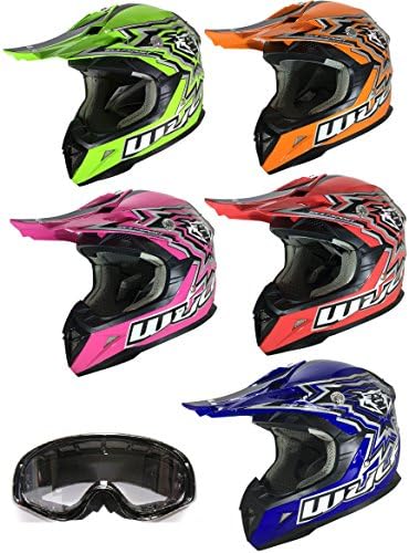 Motorbike Motorcycle Kids Helmets WULFSPORT FLITE-EXTRA For Children Motocorss Quad Off Road Junior MX Helmets (ORANGE, M)
