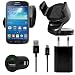 Produktbild Original Lanboo® 4 in1 KFZ Auto Lade Set schwarz mit Micro USB Ladekabel Datenkabel + 220V Netzteil + KFZ Adapter Ladegerät + KFZ Auto Mini Halterung für Samsung Galaxy Core Grand Neo - GT-I9060I