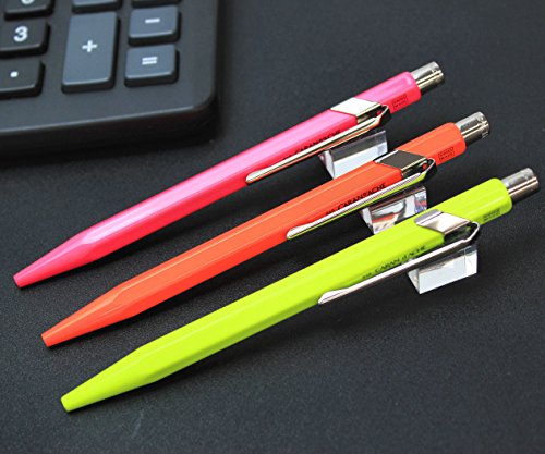 CARAN d’ACHE – Kugelschreiber 849 aus Metall – Fluo Rosa - 3
