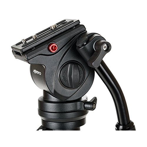 Gran Compra para Kenro VH01F - Kit de monopié de Aluminio para vídeo
con Base Plana y Cabeza fluida Descuento