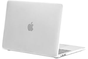 BlueSwan Custodia Compatibile con 2022-2016 MacBook PRO 13 M2 M1 A2338 A2251 A2289 A2159 A1989 A1706 A1708, Cover Rigida, Bordo in Silicone TPU Anti-Rottura - (Bordo Bianco) Trasparente Opaco
