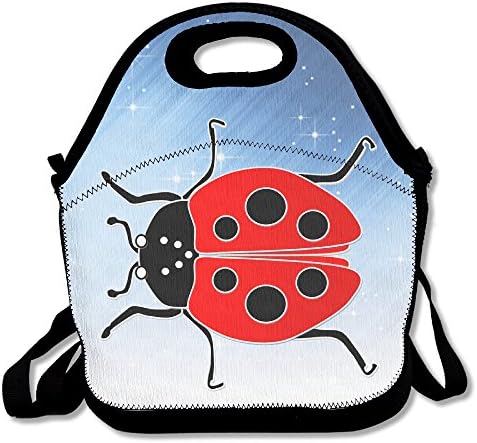 Xiisxin Red Ladybug Lunch Tote Bag - Large &amp; Thick Insulated Tote - Suit For Men Women Kids