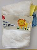 3 Super Soft Microfibre Baby Face Towels Bath Flannel Wash Cloth Wipe Boy Girl Shopmonk (white/blue/cream)