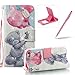 Price comparison product image Strap Leather Case for iPhone SE,Wallet Stand Flip Case for iPhone 5S,Herzzer Bookstyle Stylish Pretty 3D Gray Bear Pattern Magnetic PU Leather with Soft Silicone Inner Back Case for iPhone SE/iPhone 5/5S