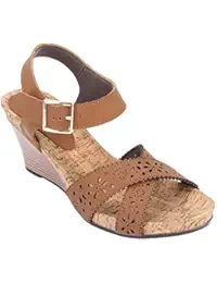 Catwalk Brown Heeled Sandals