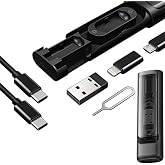 MODDESTORE Cep Tipi 60W Bas A&ccedil; Type-C,Şarj,Micro USB Hızlı Şarj Data Kablo Seti Destekli 5'i 1 Arada Seyahat Kablo Seti Kompa