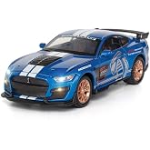 FEXXA 1:32 Scale Mustang Shelby GT500 Die-Cast Metal Car with Sport car Openable Doors Light and Sound,Pull Back Function Ind