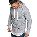 Produktbild LANSKIRT Herren Shirt Unisex Pullover Street Windbreaker Sweatshirt Weihnachten Langarm Top Herbst Fun Hoodie Männer Hoodie Jcopinn Unterhemd Noos Hoodie Cartoon Sweatshirt (L, Grau)