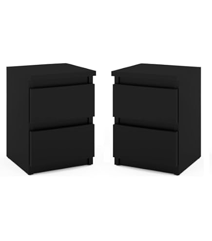 MRBLS Nachtkastje Set Van 2 - Moderne Boxspring Nachtkastjes Zonder Laden - 32 X 40 X 30 Cm (Sonoma)
