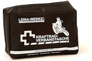LEINA-WERKE Leina 17012 - Kit di Pronto Soccorso per Moto, Tipo II, con Velcro, Colore: Rosso/Nero