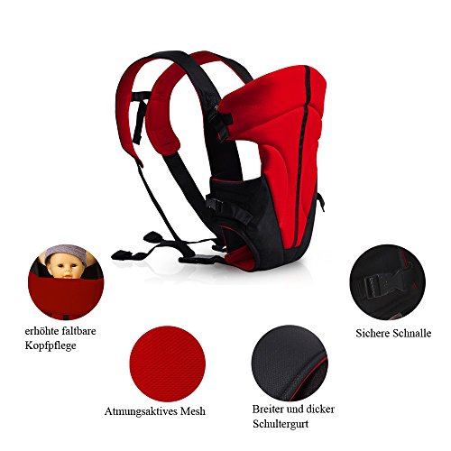 HJ® Baby-und Kindertrage Comfort Babytrage Bauch- und Rücken- 3.6-9.1KG 3-18 Monate - 4