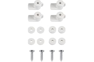 Windhager Insektenschutz Vorreiber-Set Fenster, Fliegengitter-Zubehör, Insektenschutz Ersatzteile, Spannrahmen Fenster, inkl. Schrauben, einfache Montage, 4 Stk., weiß