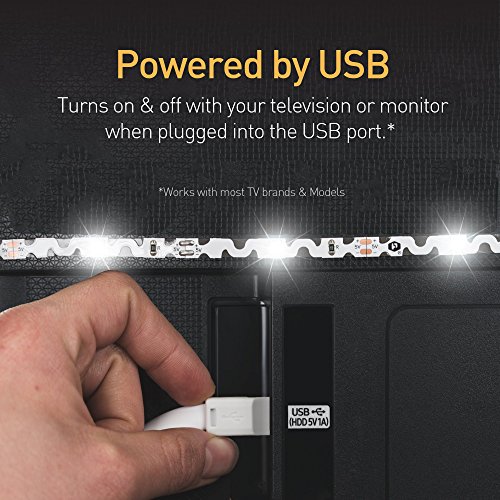 Luminoodle LED TV-Hintergrundbeleuchtung – Groß – Die längste USB-LED-Hintergrundbeleuchtung auf dem Markt – USB-betriebene LED HDTV-Bias-Beleuchtung für TV-Umgebungsbeleuchtung – Hintergrundbeleuchtung für TV - 4