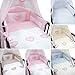 6 Piece Embroidered Baby Bedding Sets to fit Cot & Cotbed - (Cot 120 x 60cm, Hearts Pink)
