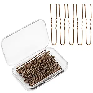 AIEX 200pcs U Shaped Hair Pins Kit Hair Clips Bobby Pins Hair Clips for Women Girls and Hairdressing Salon?Bronze?