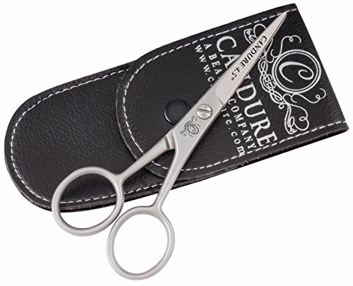 Moustache & Beard Scissors, Nose & Ear Scissors, 4.5'' (11.43 cm) Men's Grooming Scissors by Candure®