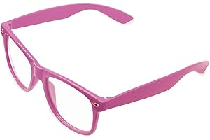 GAPLUS Stylish Neon Geek Glasses Festival Fun Party wear 80's Coloured Fancy Dress Costume