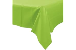 PARTY TABLEWARE Disposable Plastic Party Table Cloth/Tablecloth, Each Colour Kiwi Green