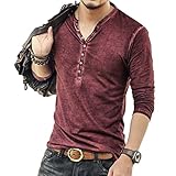 Coincidencia: estilo henley básico de la camisa, muy fácil de combinar, ideal para el uso diario Va con el estilo de mezclilla, es más elegante y con más estilo, con otros pantalones delgados, para ser más joven y sobresaliente, es mejor para ropa informal.