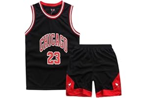 DaceStar Tenue Basket Enfant/Adulte,2 Pièces Ensemble Basket Enfant,Pop Maillot Basket Enfant,Maillot de Basket Enfant,Gilet Basket Enfant+Shorts Basket Enfant