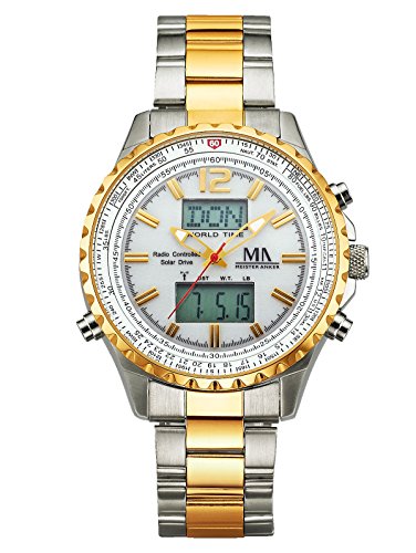 Herren World-Timer-Funk-Solar-Chronograph by Meister Anker Herren World-Timer-Funk-Solar-Chronograph by Meister Anker