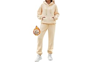 Yuson Girl Chandal Mujer Invierno Chánda Completo 2 Piezas Manga Larga Sudadera con Capucha y Pantalón Conjunto Dos Piezas Conjuntos Deportivos Fitness Jogging Ropa Deportiva