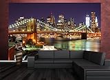 Fototapete New York Wandbild Dekoration Brooklyn Bridge bei...