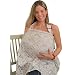 IntiMom Nursing Cover, Baby Breastfeeding Cover, Wide Hooter Hider Made of the Highest Quality Fabric, 100% Breathable Cotton with Unique Design and a Complementary Pouch - with Lifetime Guarantee
