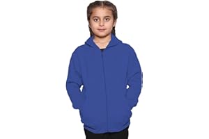 GW CLASSY OUTFIT Kids Girls Boys Zipper Hoodie Unisex Fleece Zipper Top Jacket PE School Sweat Hoodie Casual Fashion UK Size 4-13 Years