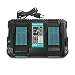 Produktbild LiBatter DC18RD Dual Port Ladegerät Kompatibel mit Makita 18V Lithium-Ionen Akku BL1815 BL1830 BL1840 BL1850 BL1860
