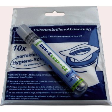 Preisvergleich Produktbild Toiletten Desinfektion Reise-Set 2-tlg. Desinfektions Spray und Abdeckung