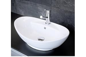 VICIEN Ovales Design Keramik Aufsatz Waschbecken/Waschschale Modell 16